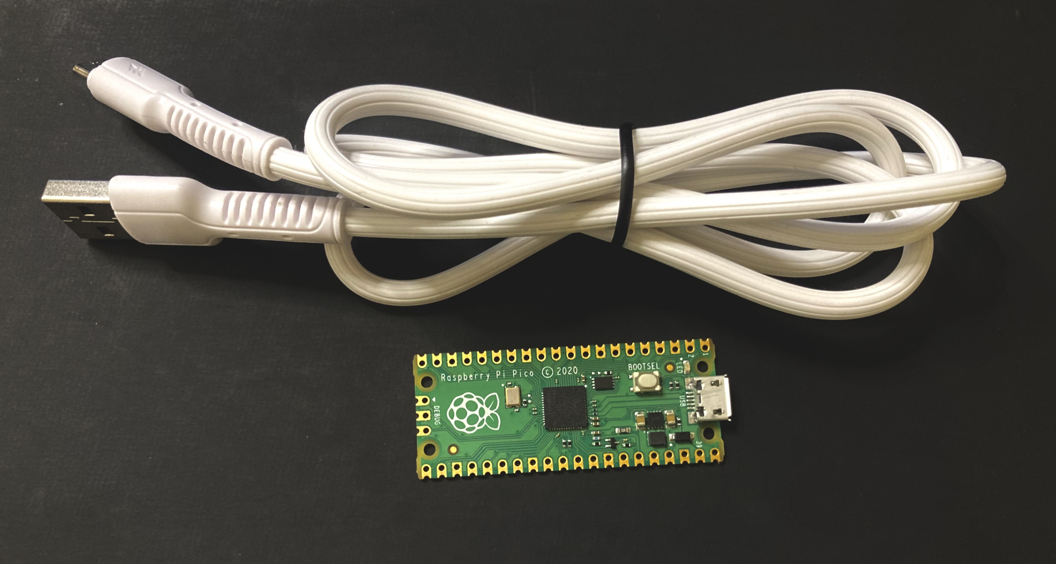 Pi Pico and USB Cable Image